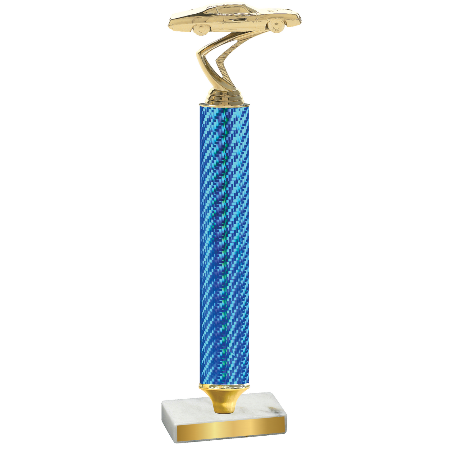 Value Blue Carbon Fiber Cars Trophy