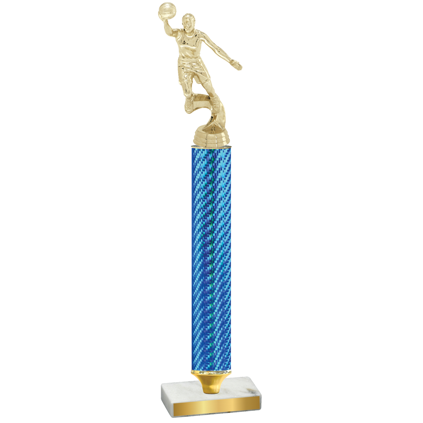 Value Blue Carbon Fiber Basketball Trophy