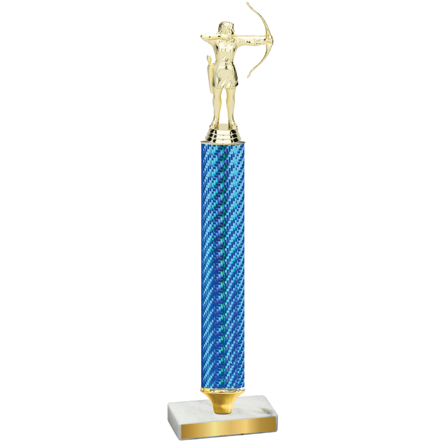 Value Blue Carbon Fiber Archery Trophy