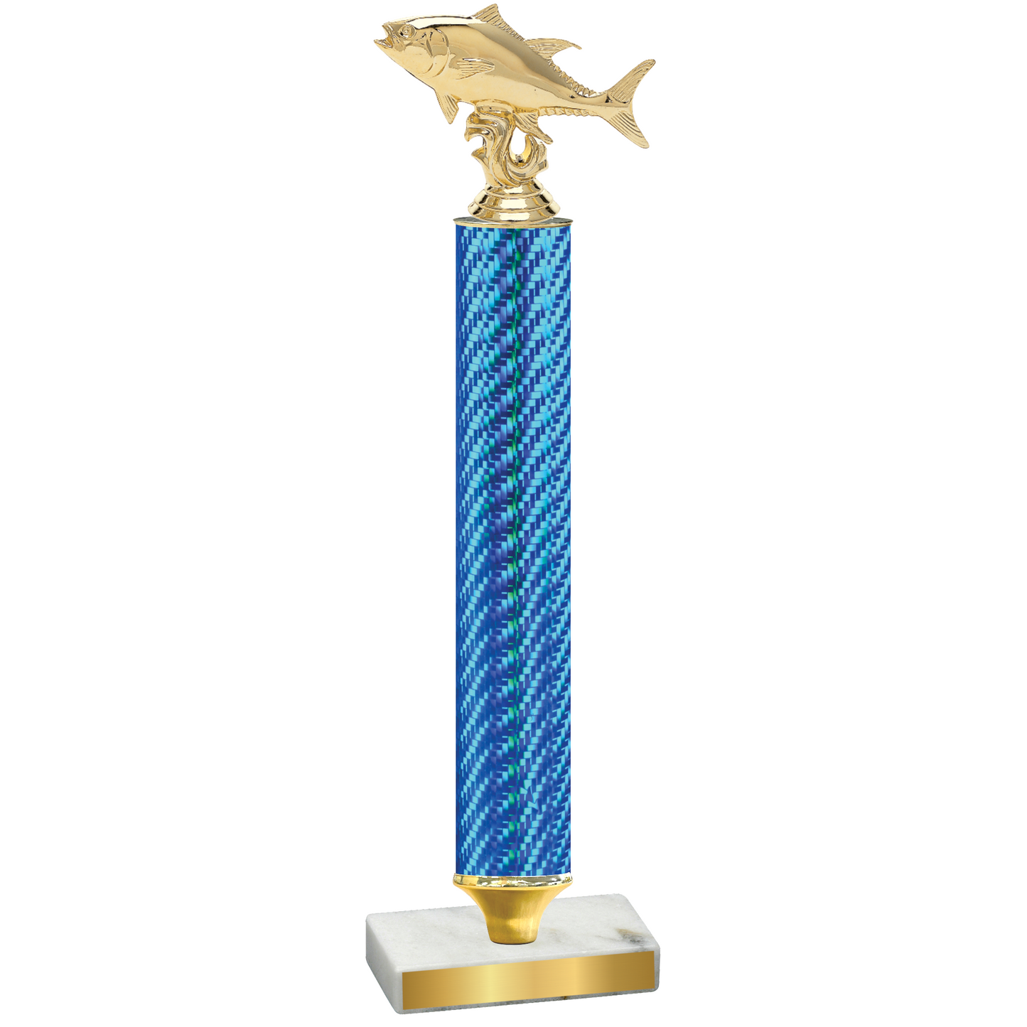 Value Blue Carbon Fiber Fishing Trophy