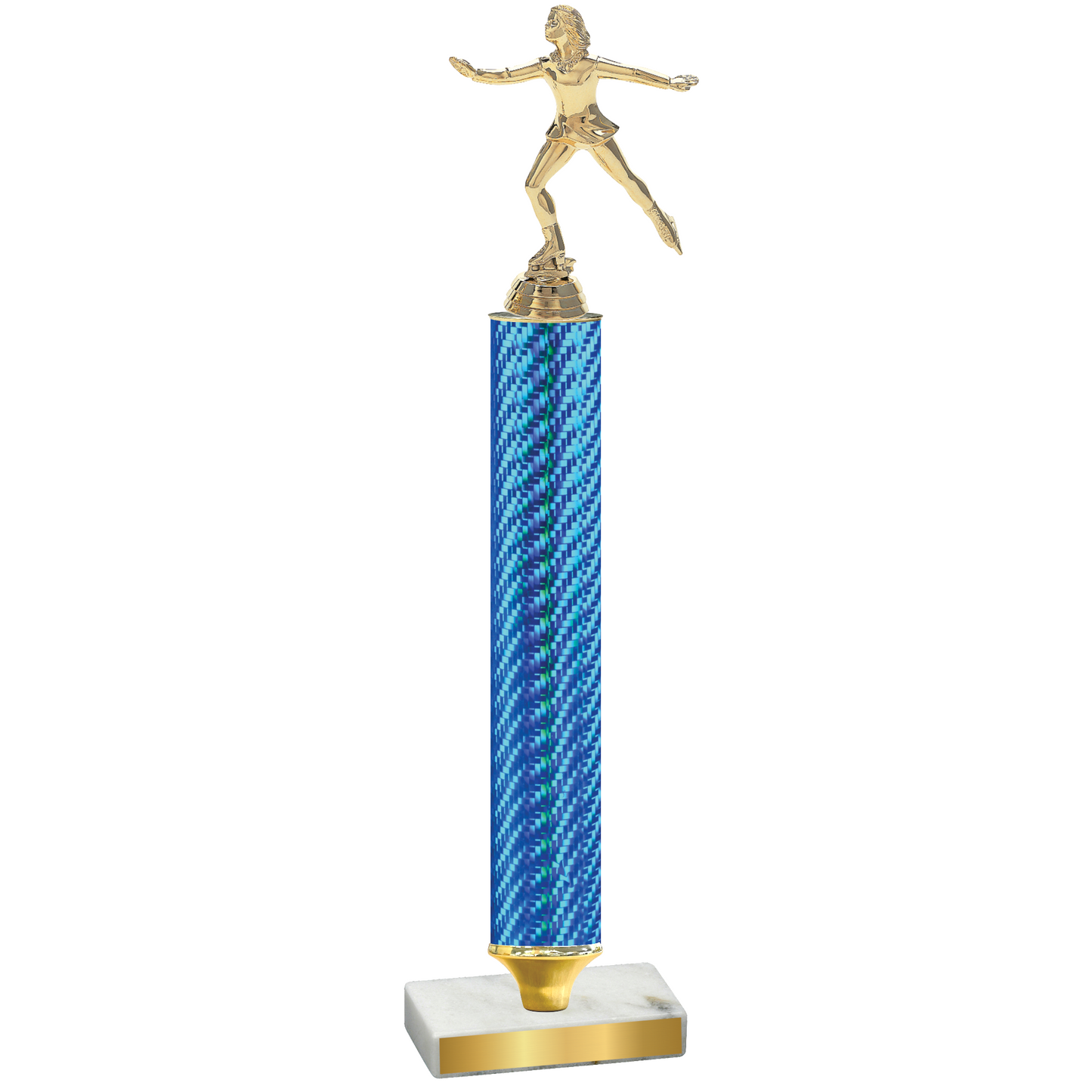 Value Blue Carbon Fiber Skater Trophy