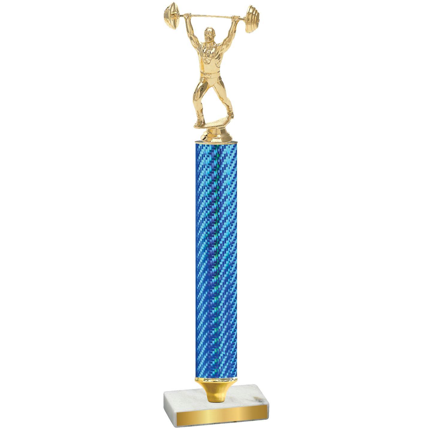 Value Blue Carbon Fiber Weights Trophy