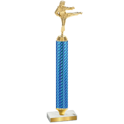 Value Blue Carbon Fiber Karate Trophy