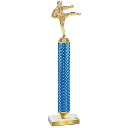 Value Blue Carbon Fiber Karate Trophy