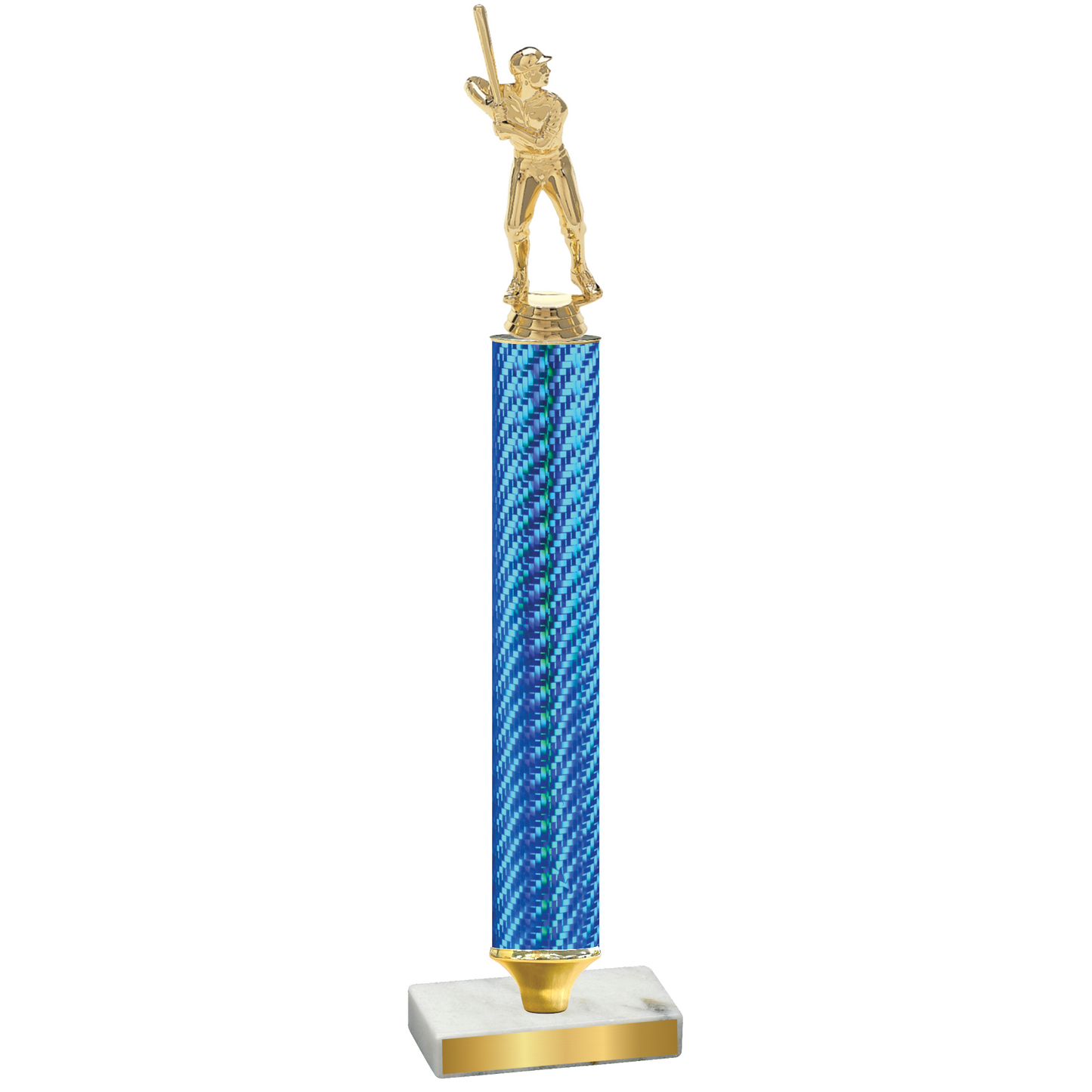 Value Blue Carbon Fiber Baseball Trophy