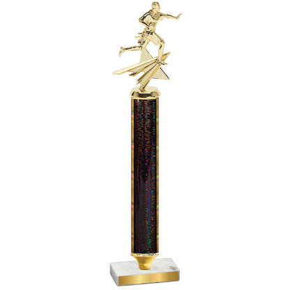 Value Black Glacier Flag Football Trophy