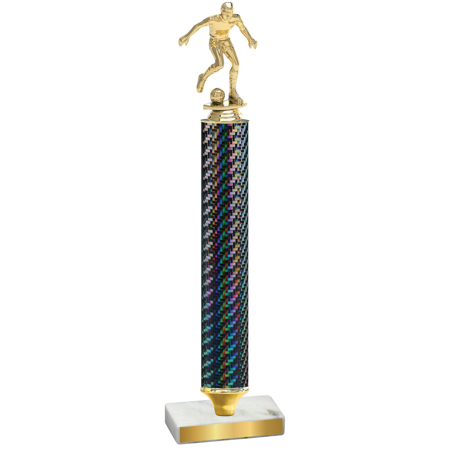 Value Black Carbon Fiber Soccer Trophy