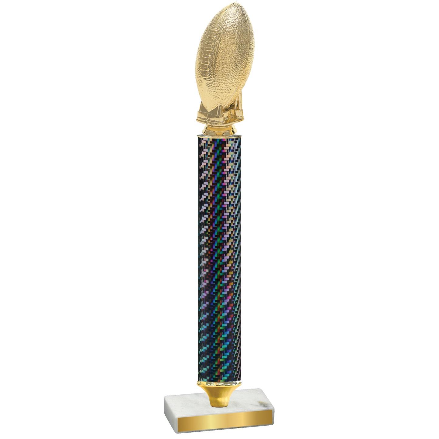 Value Black Carbon Fiber Football Trophy