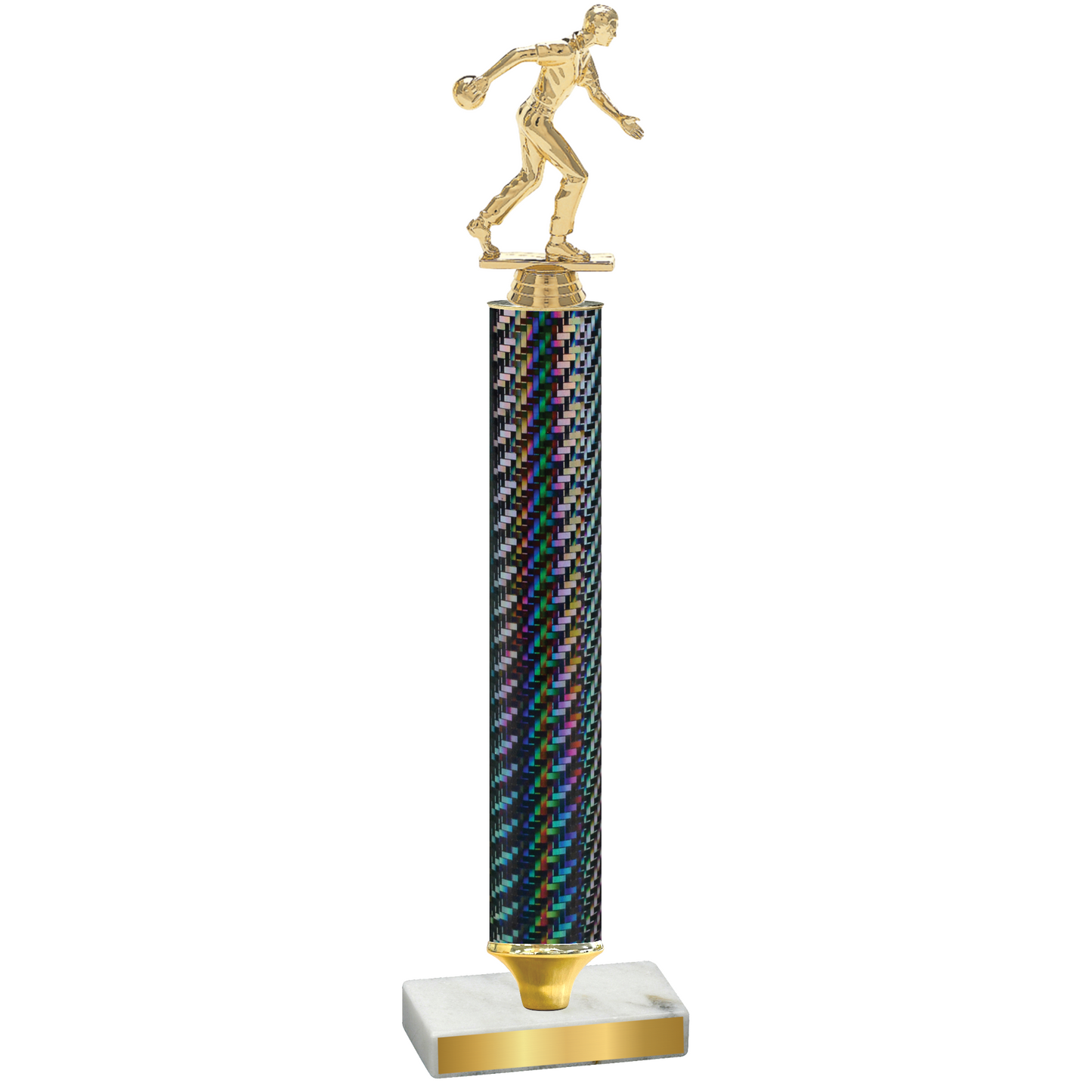 Value Black Carbon Fiber Bowling Trophy