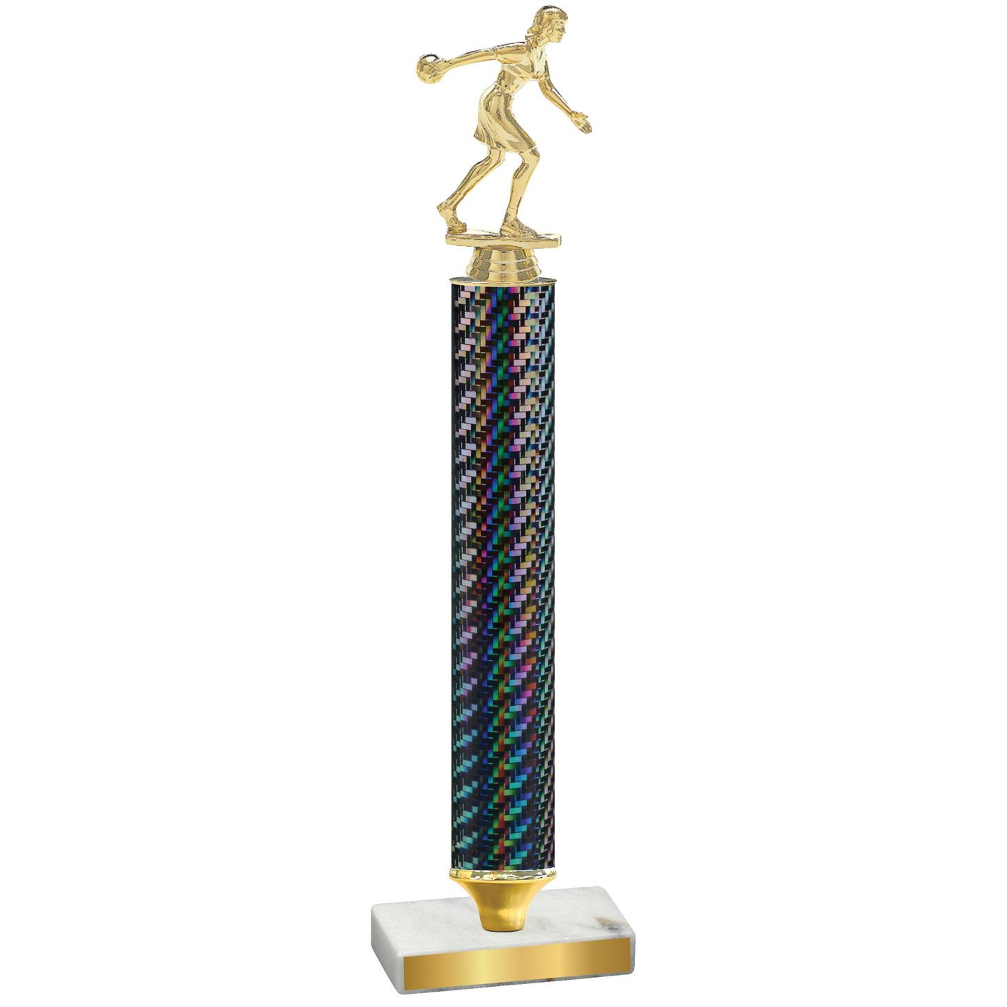 Value Black Carbon Fiber Bowling Trophy