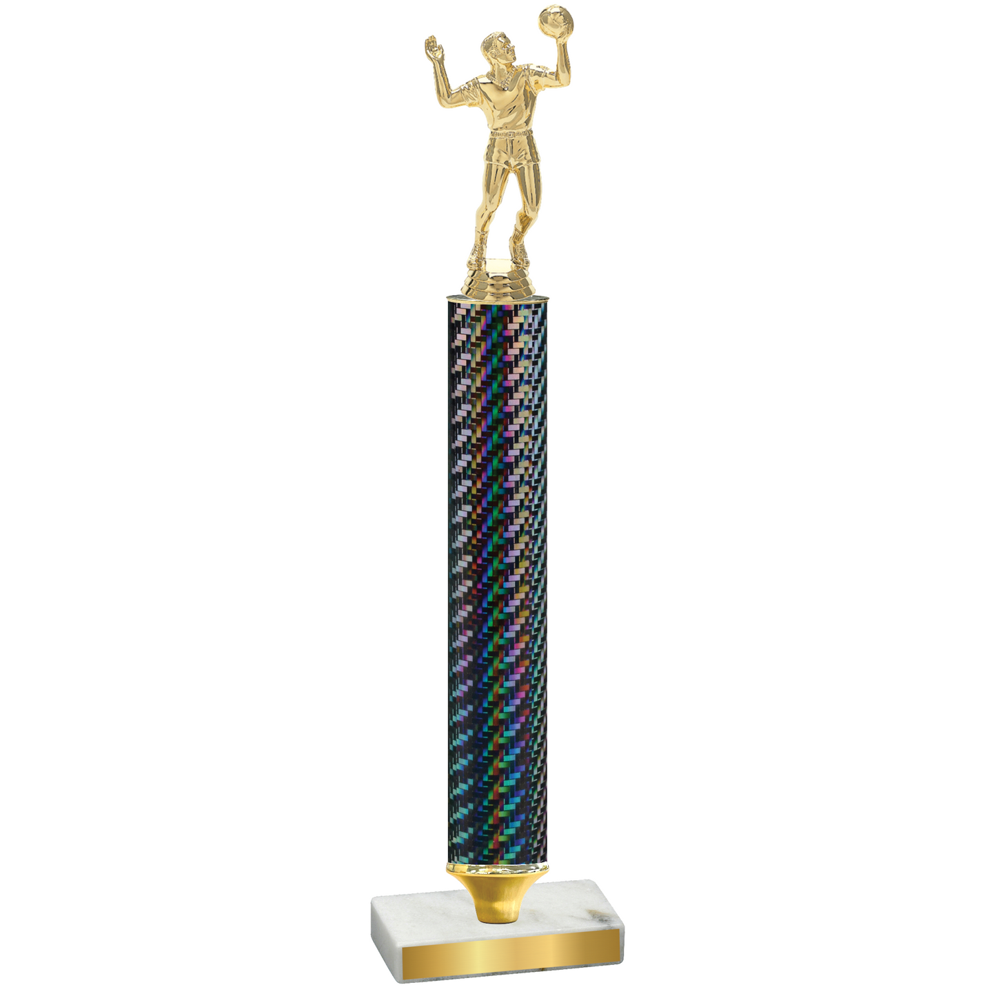 Value Black Carbon Fiber Volleyball Trophy