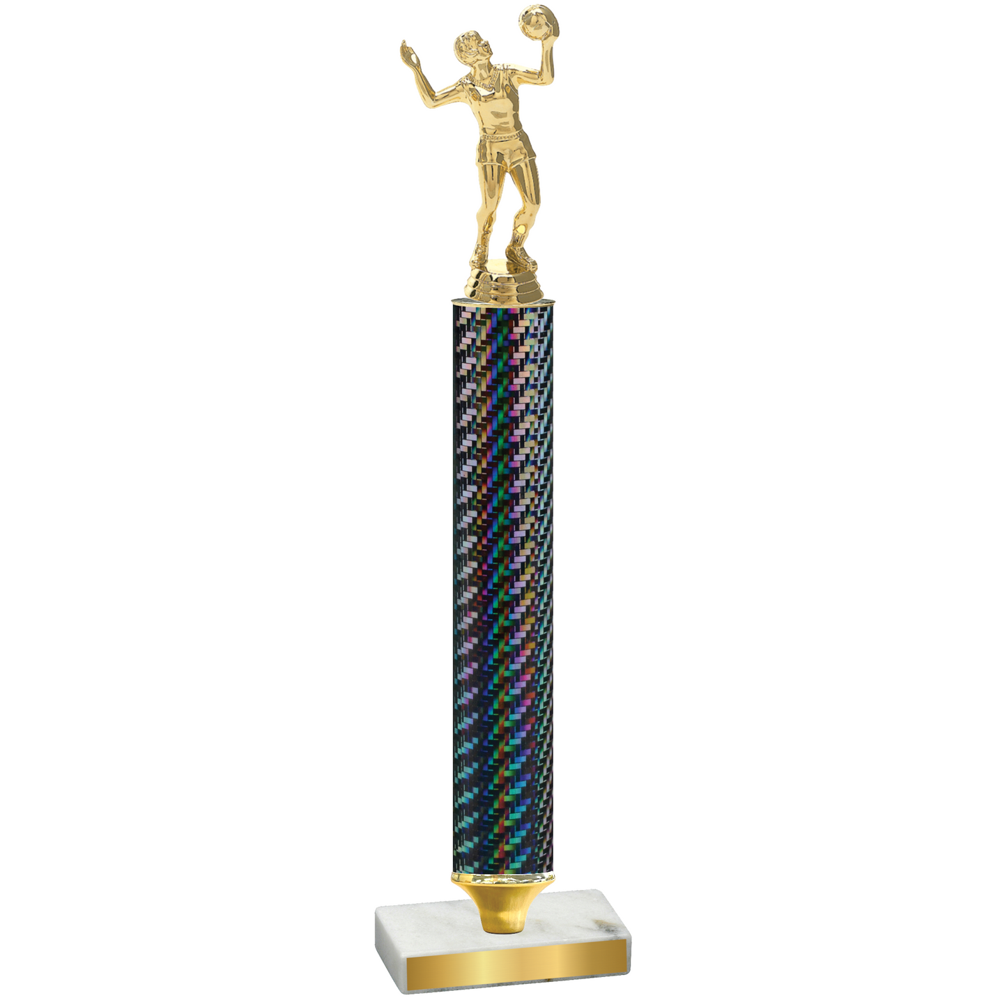 Value Black Carbon Fiber Volleyball Trophy