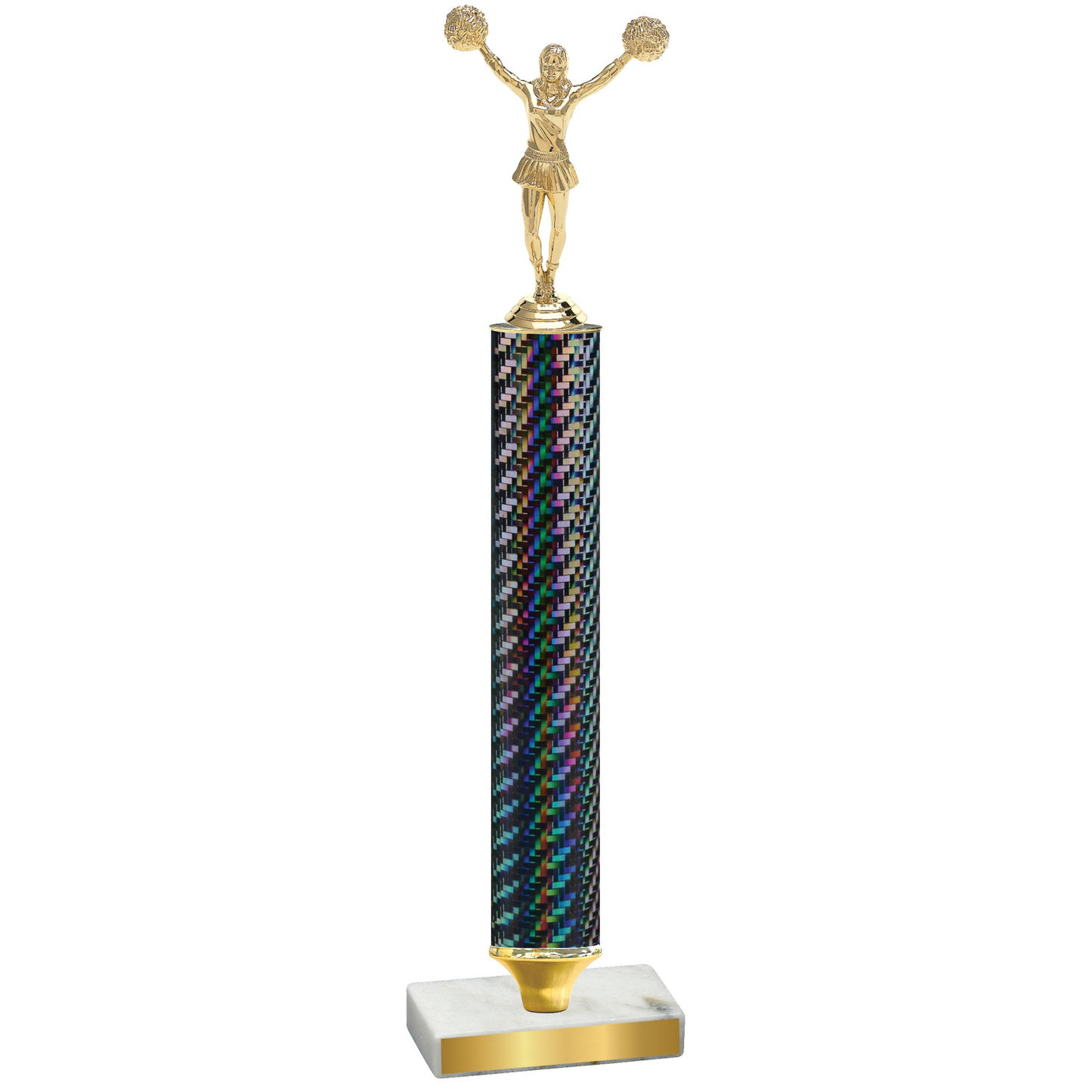 Value Black Carbon Fiber Cheerleading Trophy