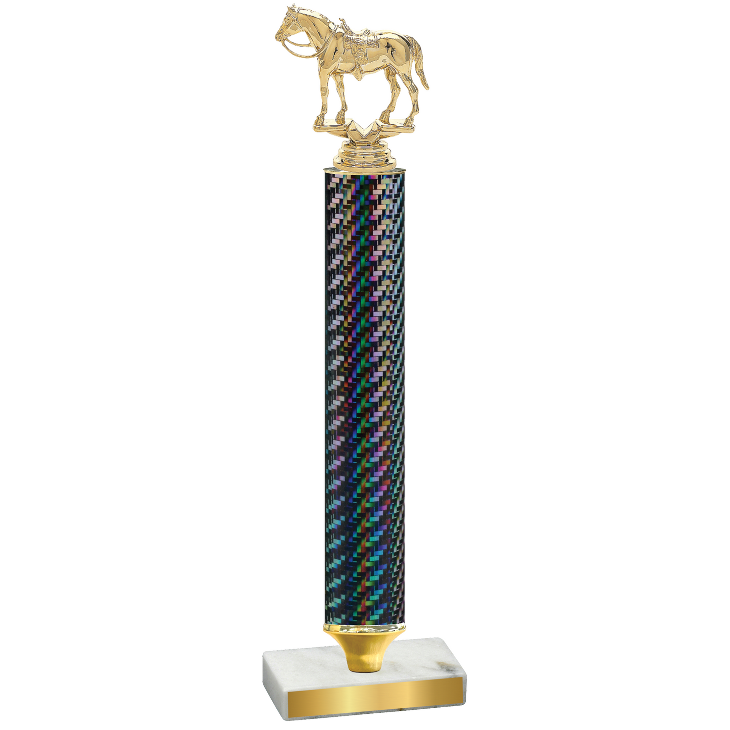 Value Black Carbon Fiber Horses Trophy