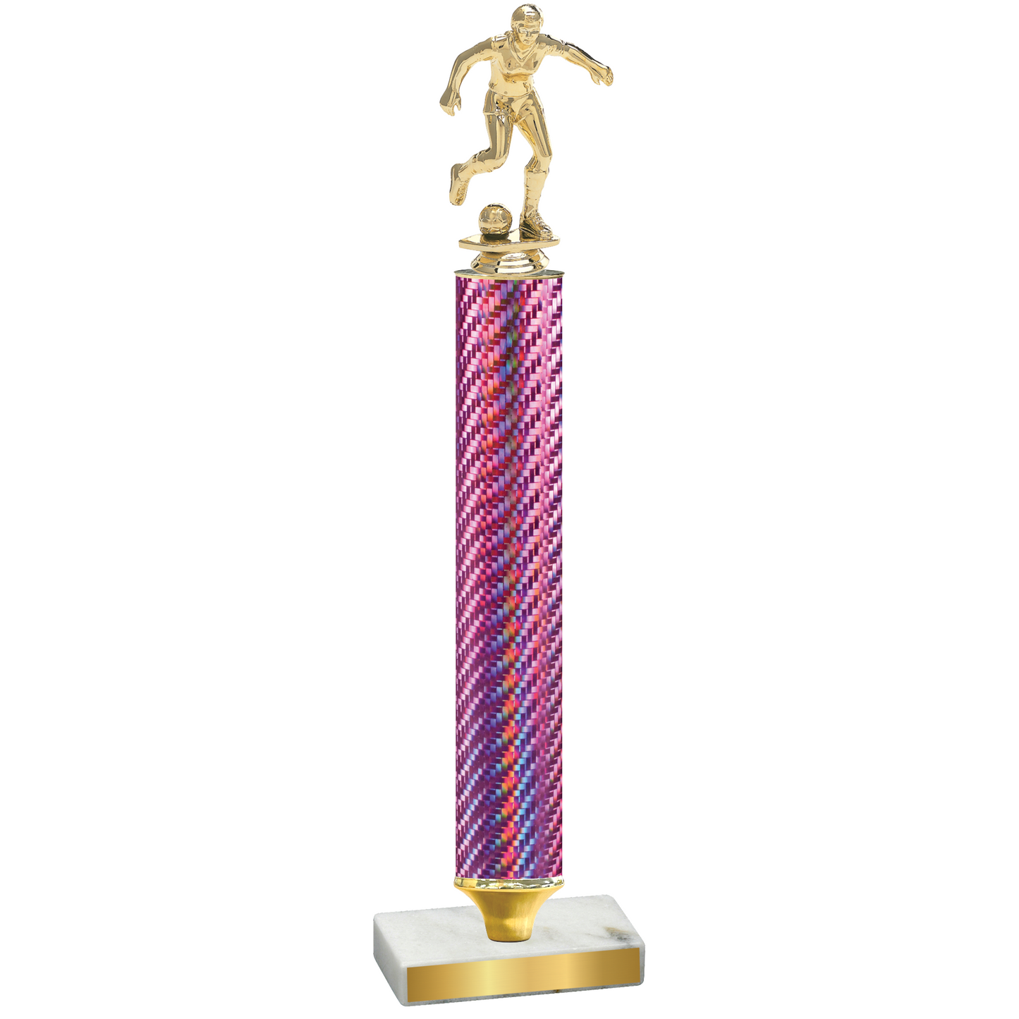 Value Pink Carbon Fiber Soccer Trophy