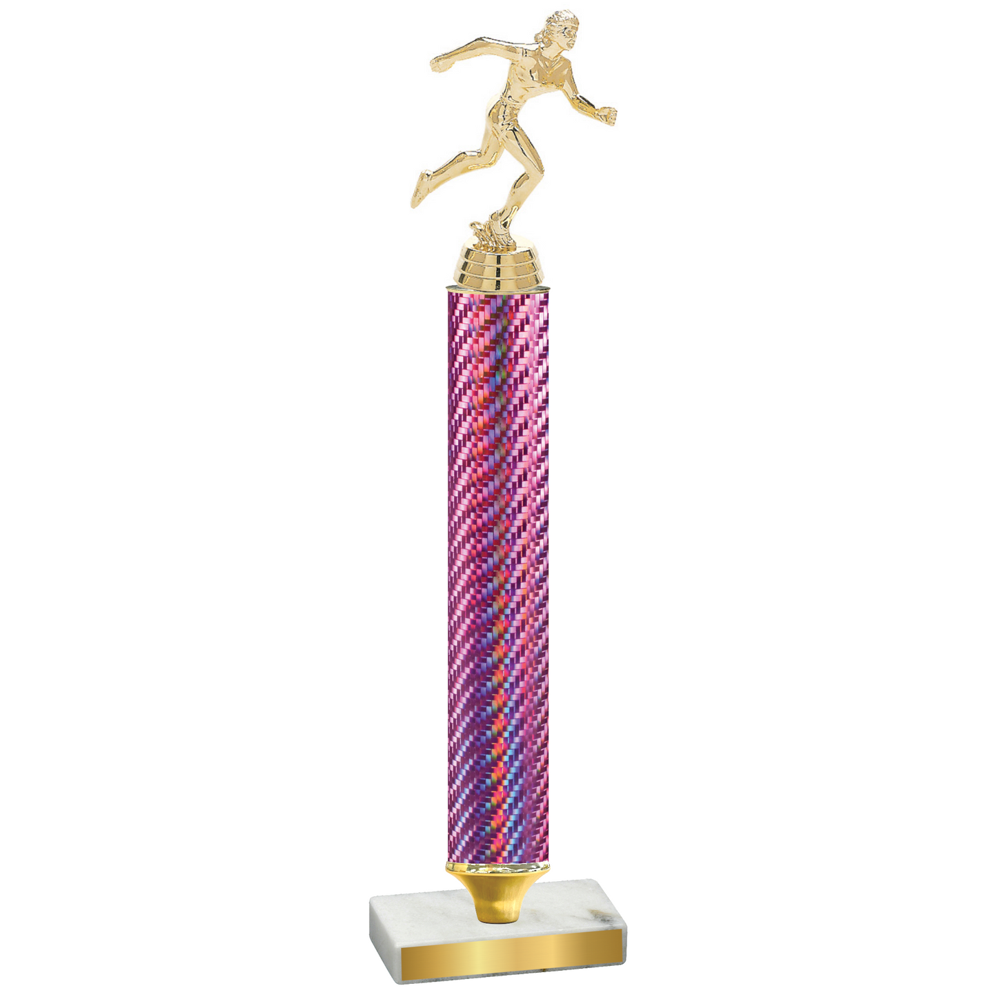 Value Pink Carbon Fiber Running Trophy