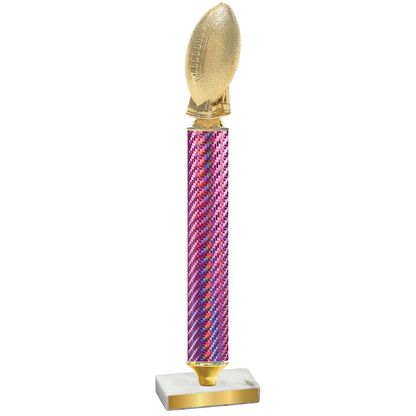 Value Pink Carbon Fiber Football Trophy