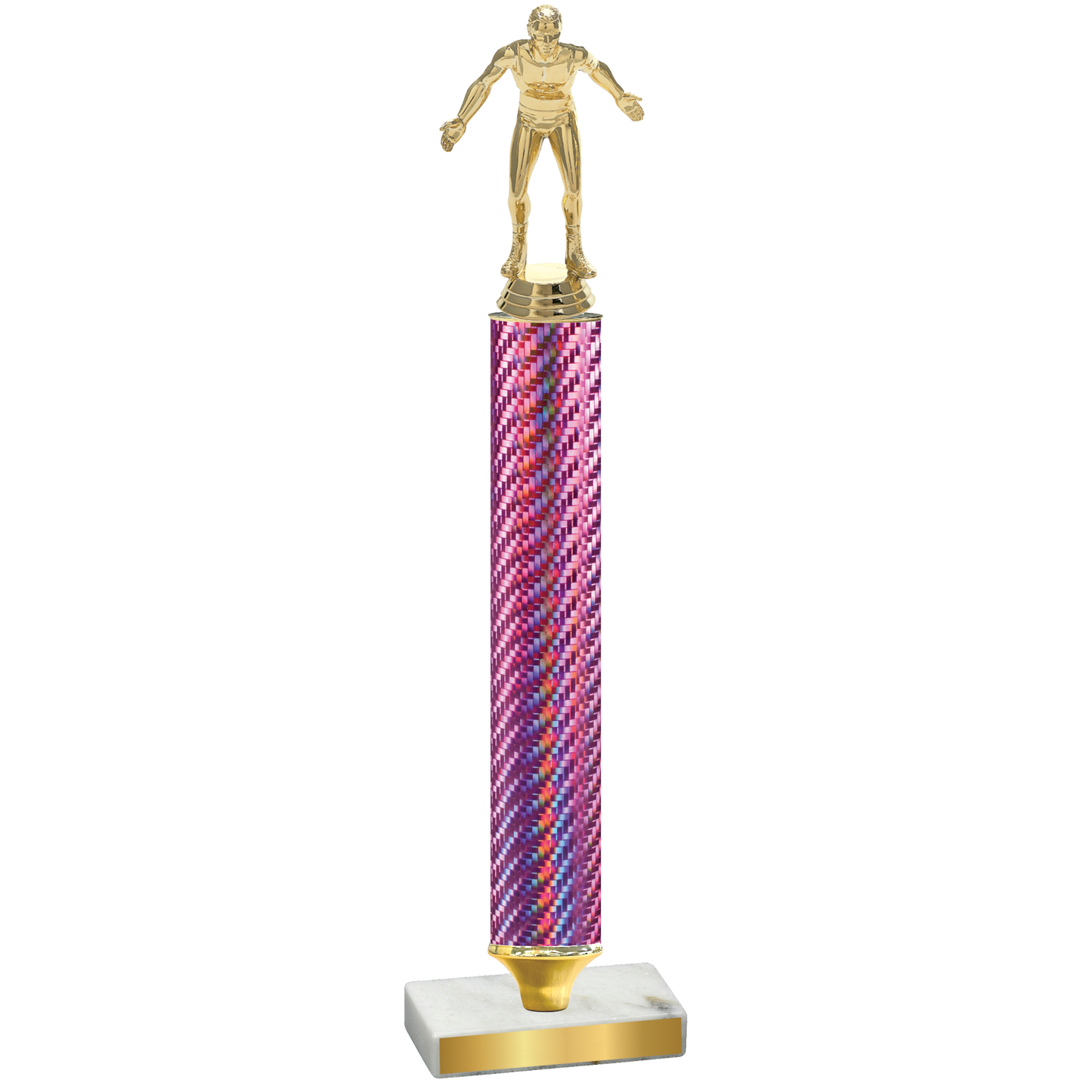 Value Pink Carbon Fiber Wrestling Trophy