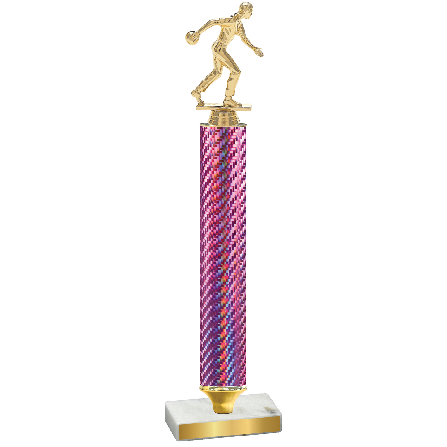 Value Pink Carbon Fiber Bowling Trophy