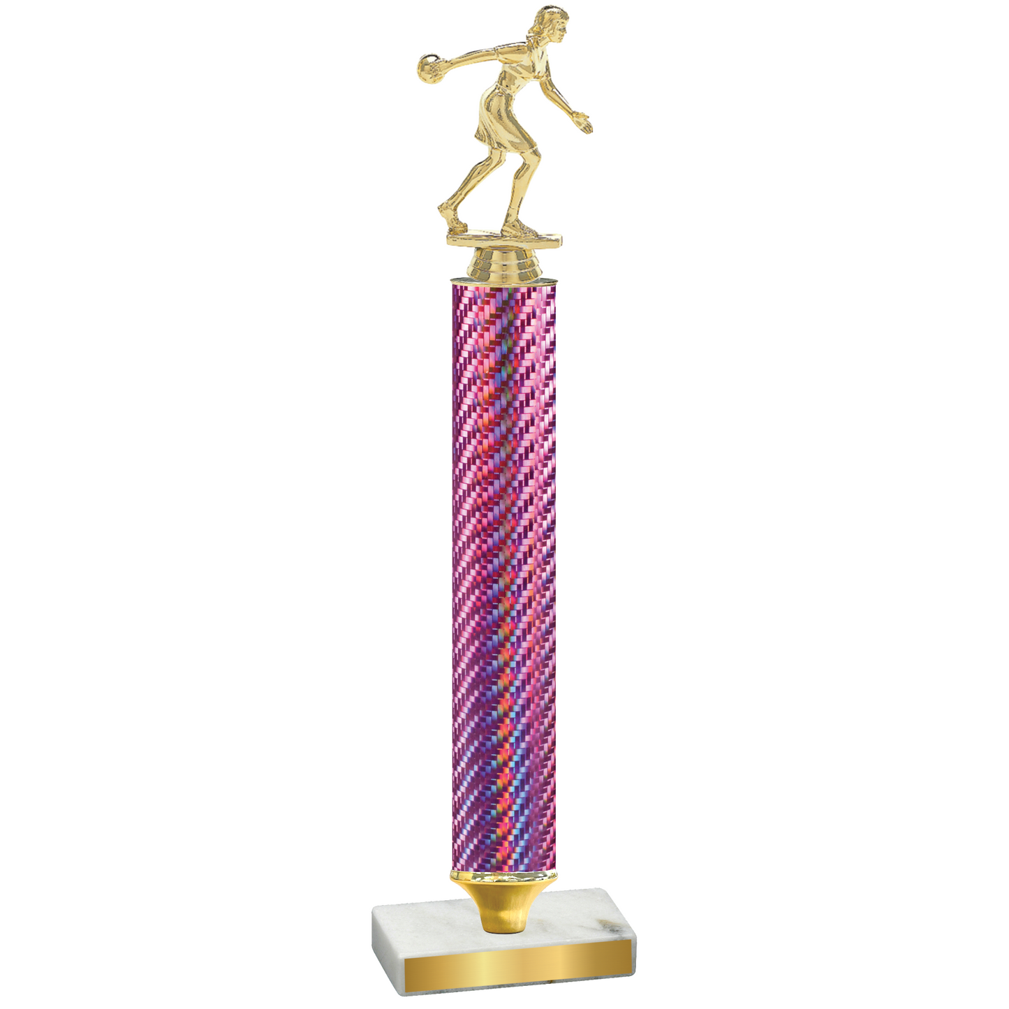 Value Pink Carbon Fiber Bowling Trophy