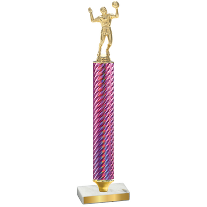 Value Pink Carbon Fiber Volleyball Trophy