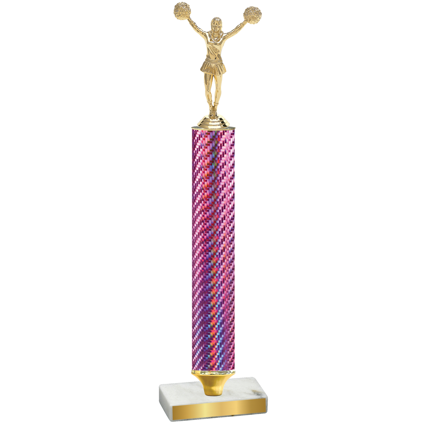 Value Pink Carbon Fiber Cheerleading Trophy