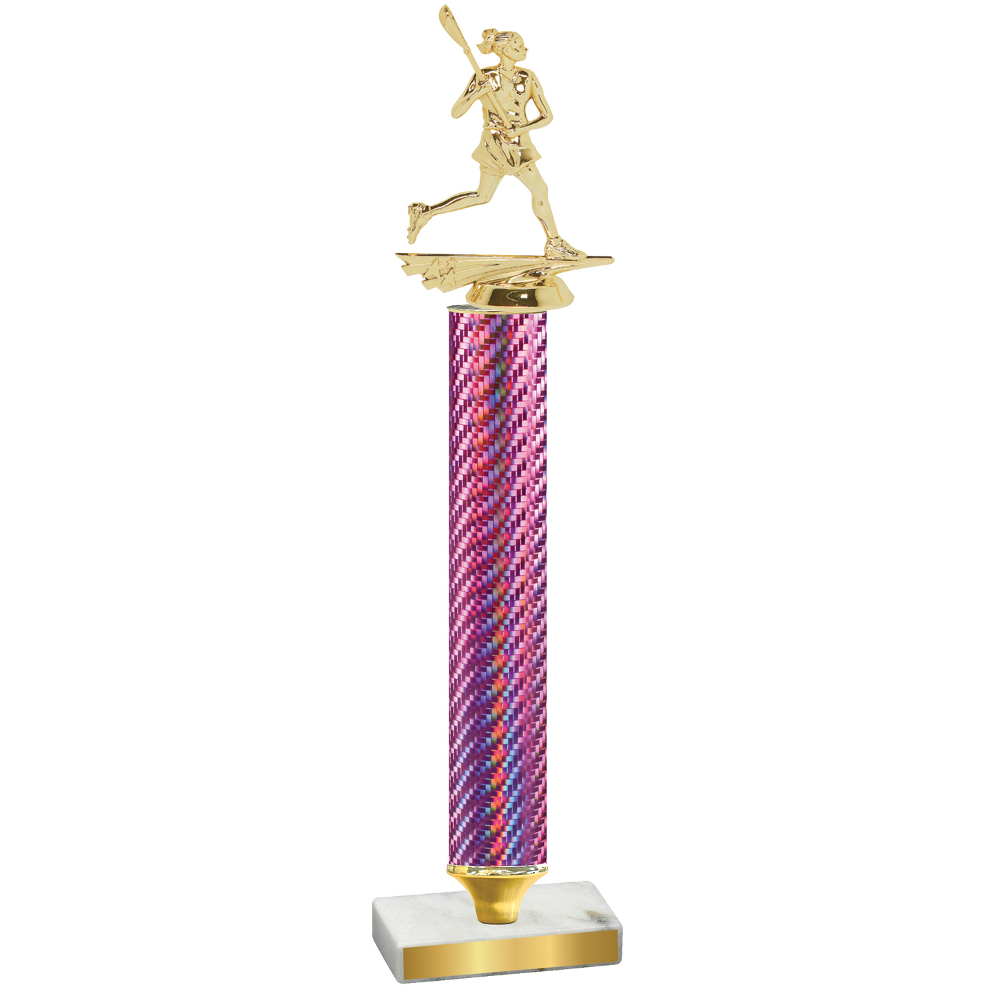 Value Pink Carbon Fiber Lacrosse Trophy