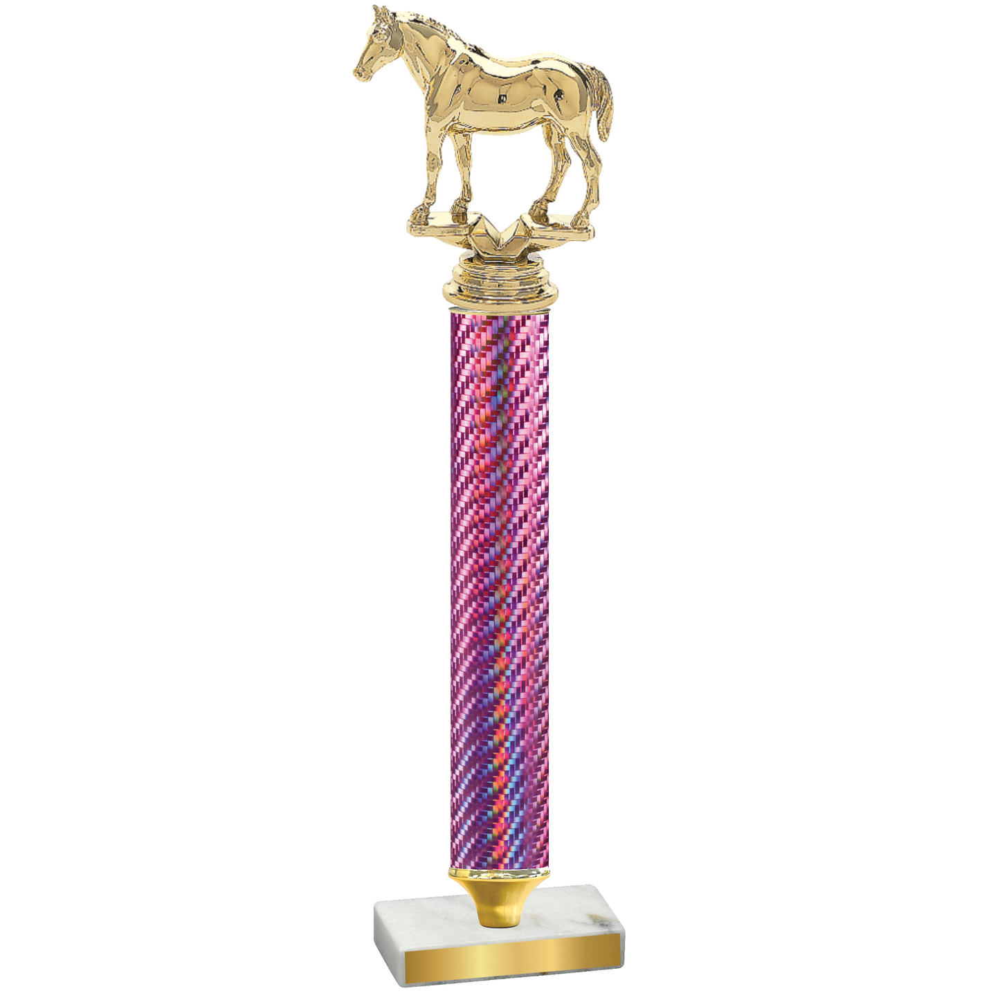 Value Pink Carbon Fiber Horses Trophy