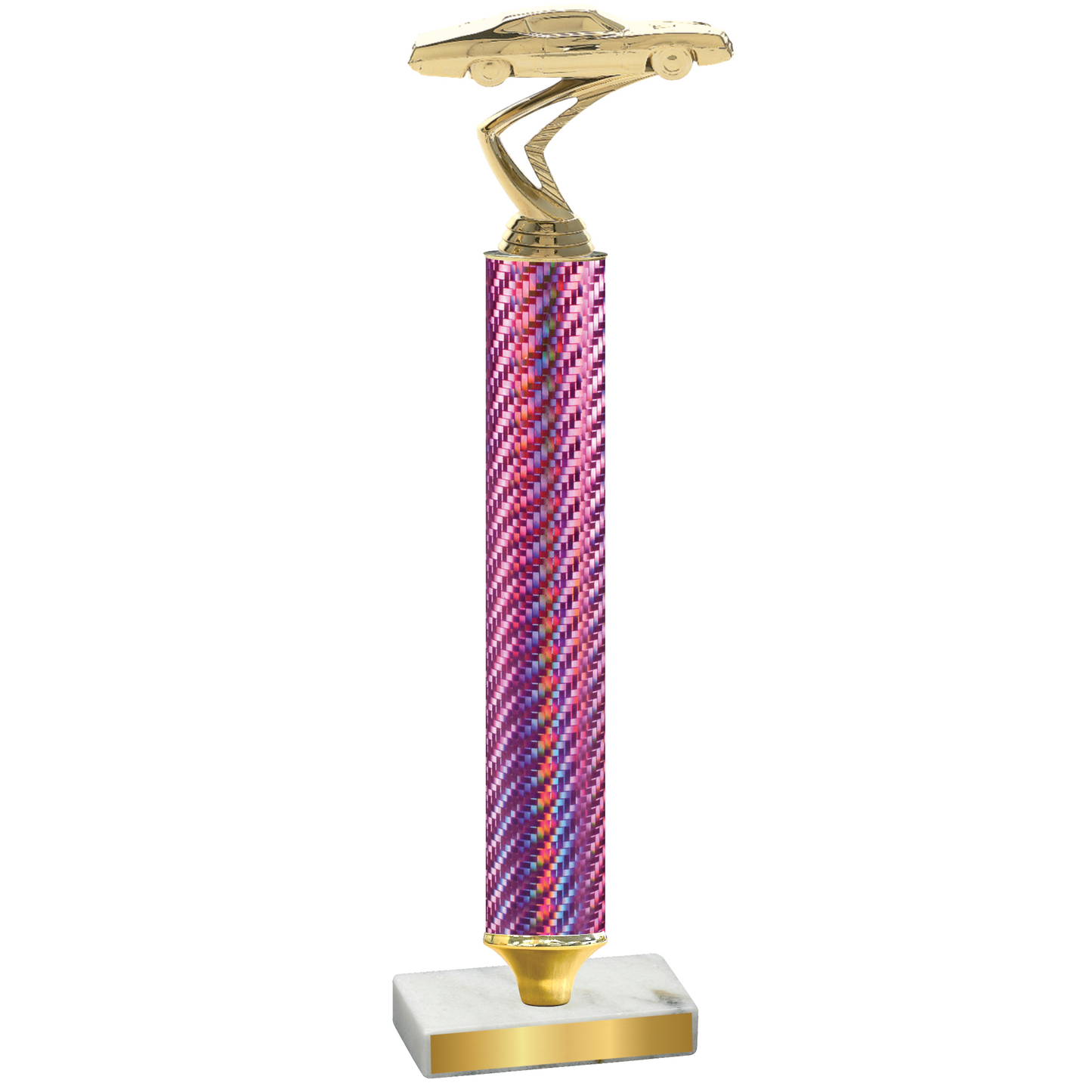 Value Pink Carbon Fiber Cars Trophy