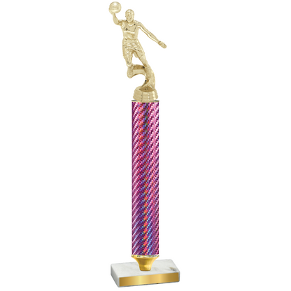 Value Pink Carbon Fiber Basketball Trophy