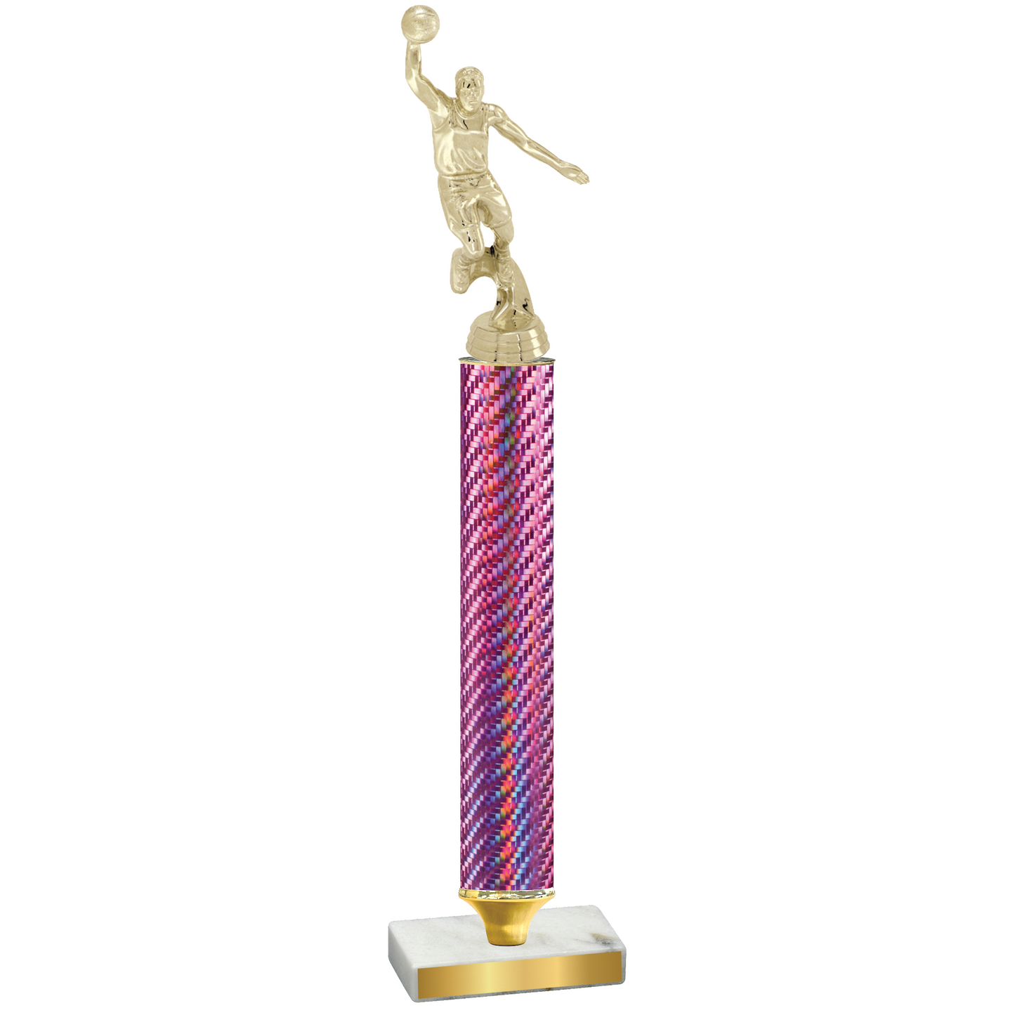 Value Pink Carbon Fiber Basketball Trophy