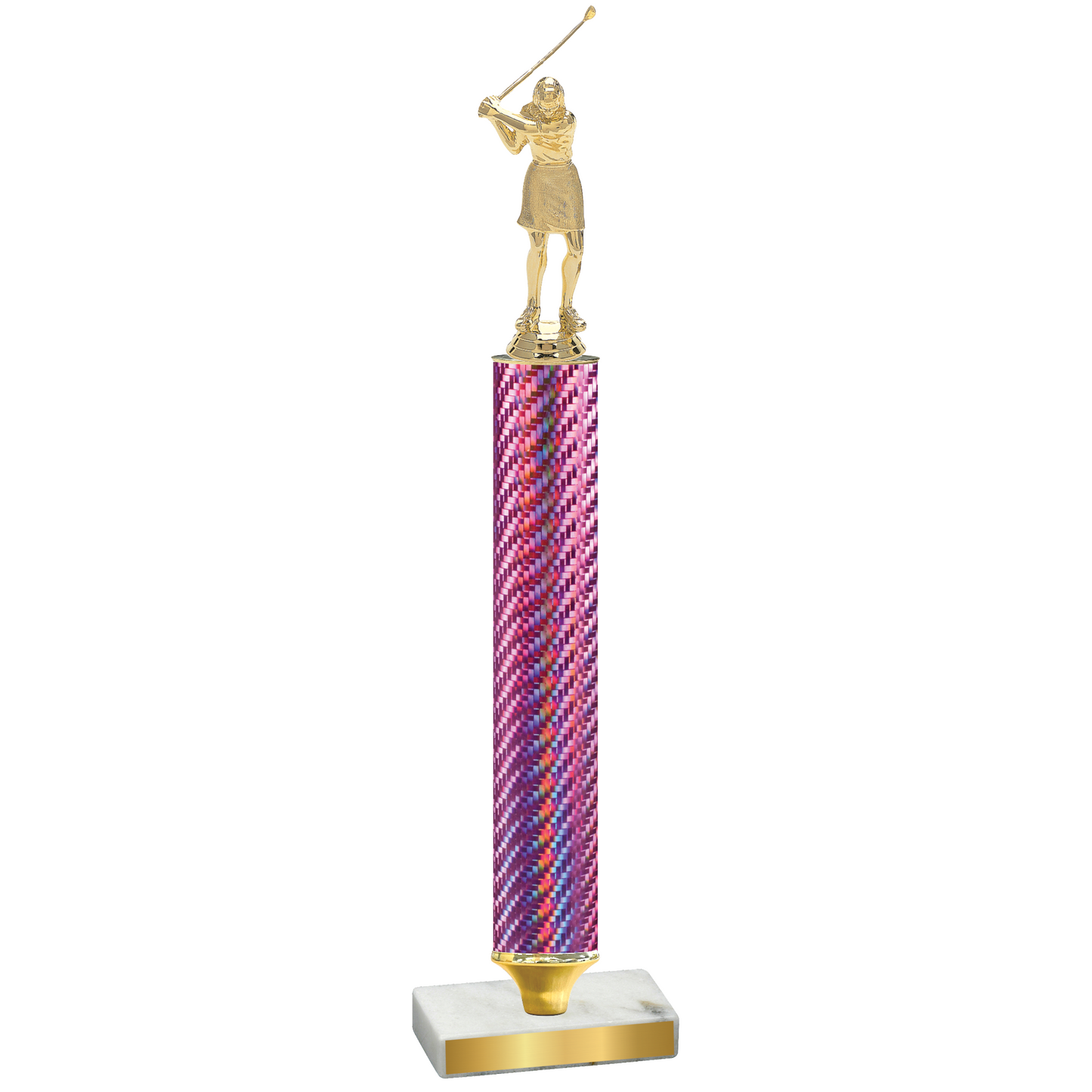 Value Pink Carbon Fiber Golf Trophy