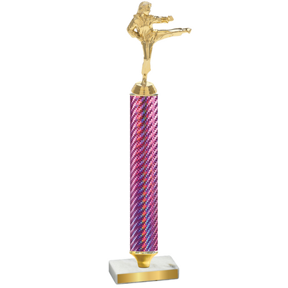 Value Pink Carbon Fiber Karate Trophy