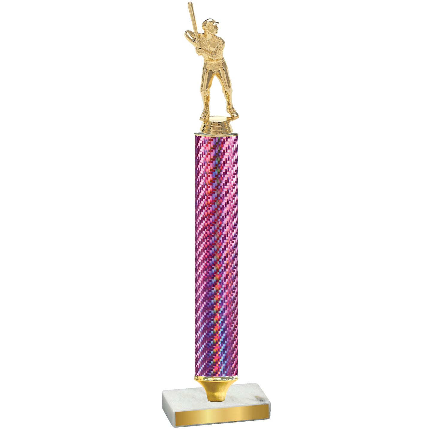 Value Pink Carbon Fiber Baseball Trophy