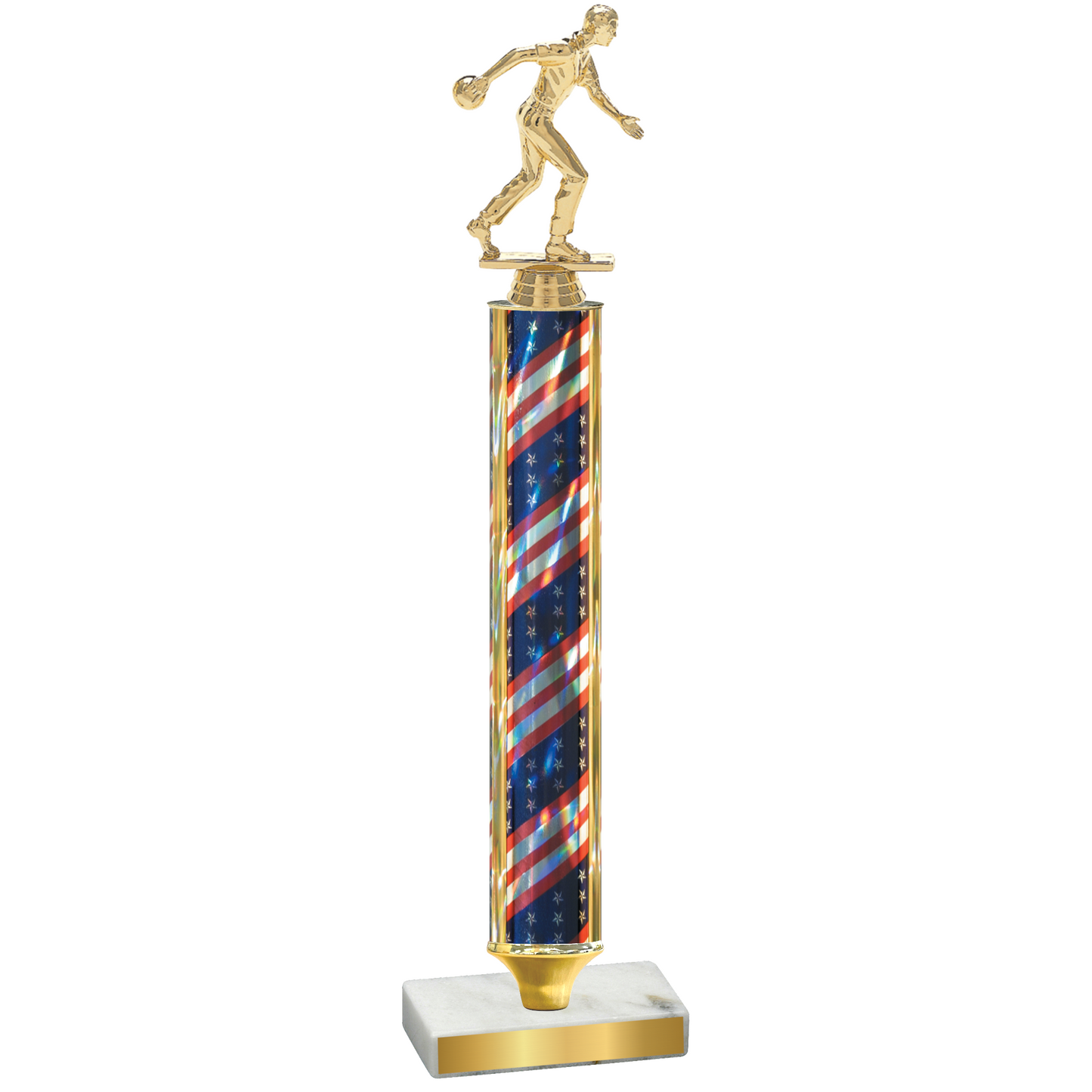 Value Flag USA Bowling Trophy