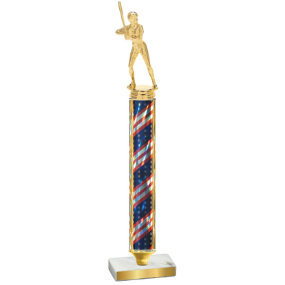 Value Flag USA Softball Trophy