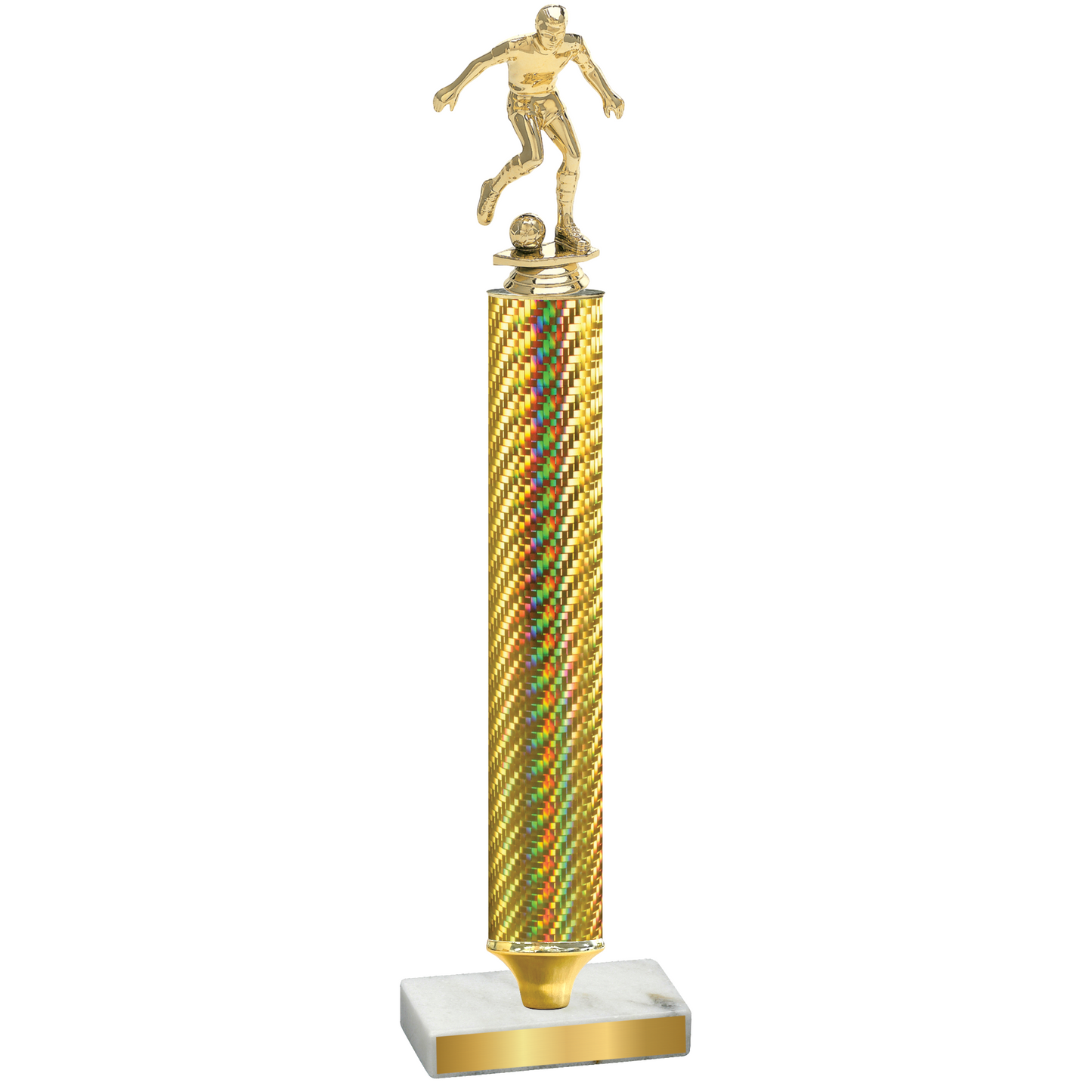 Value Gold Carbon Fiber Soccer Trophy