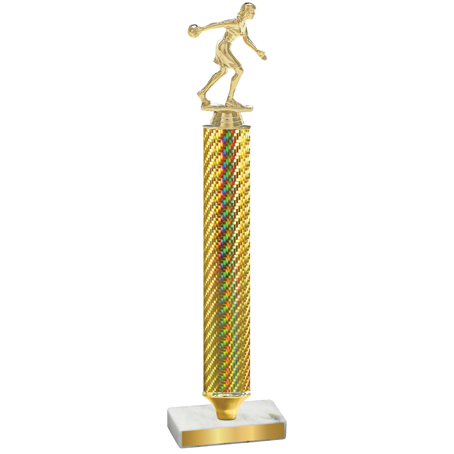 Value Gold Carbon Fiber Bowling Trophy