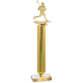 Value Gold Carbon Fiber Lacrosse Trophy