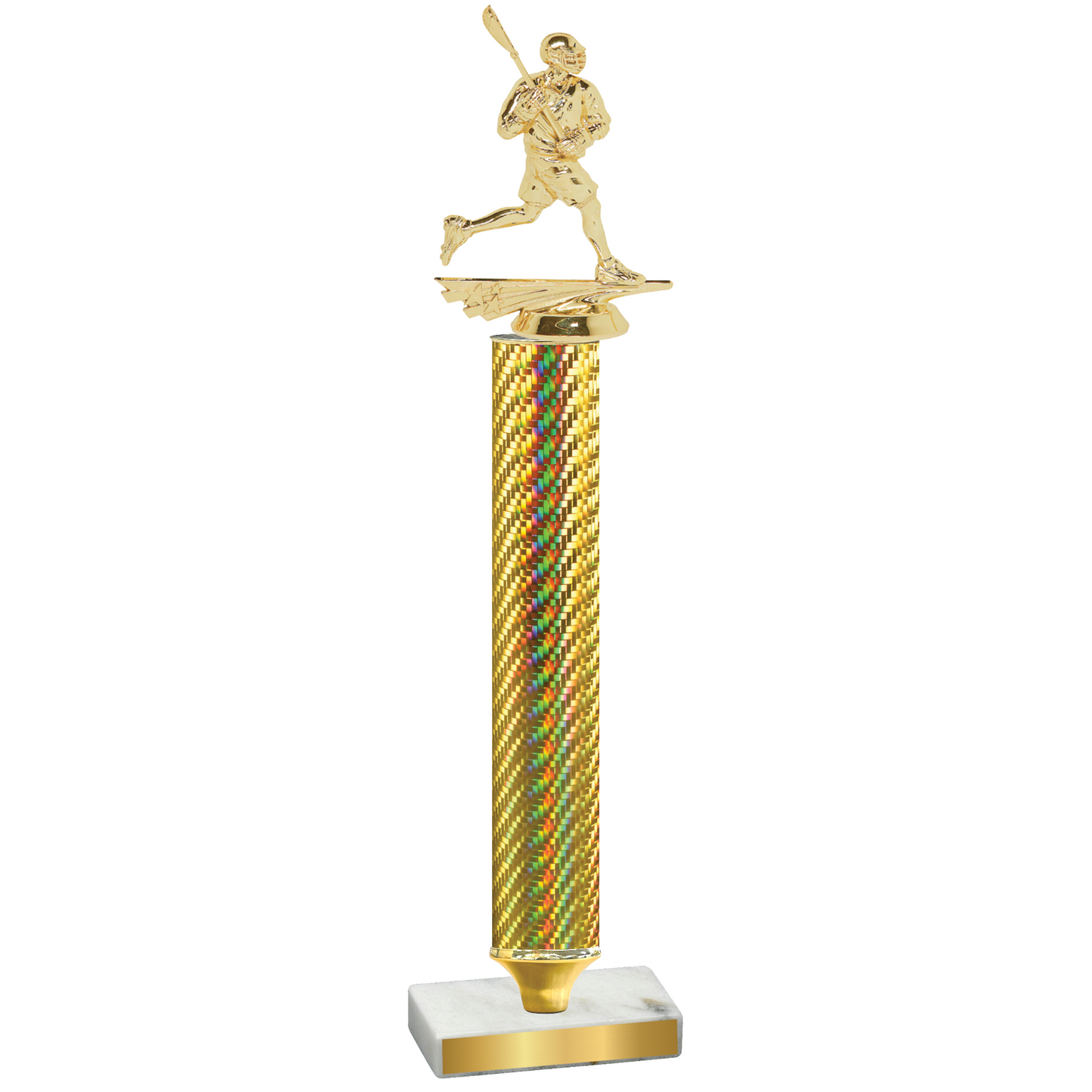 Value Gold Carbon Fiber Lacrosse Trophy