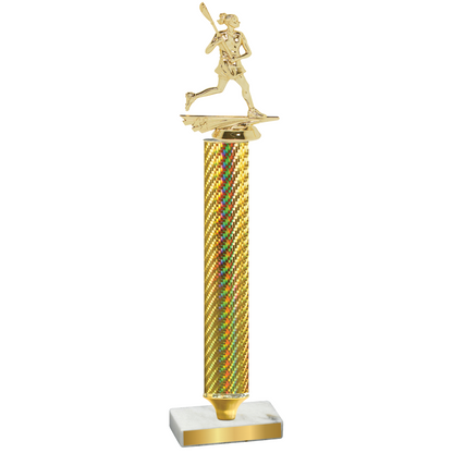 Value Gold Carbon Fiber Lacrosse Trophy