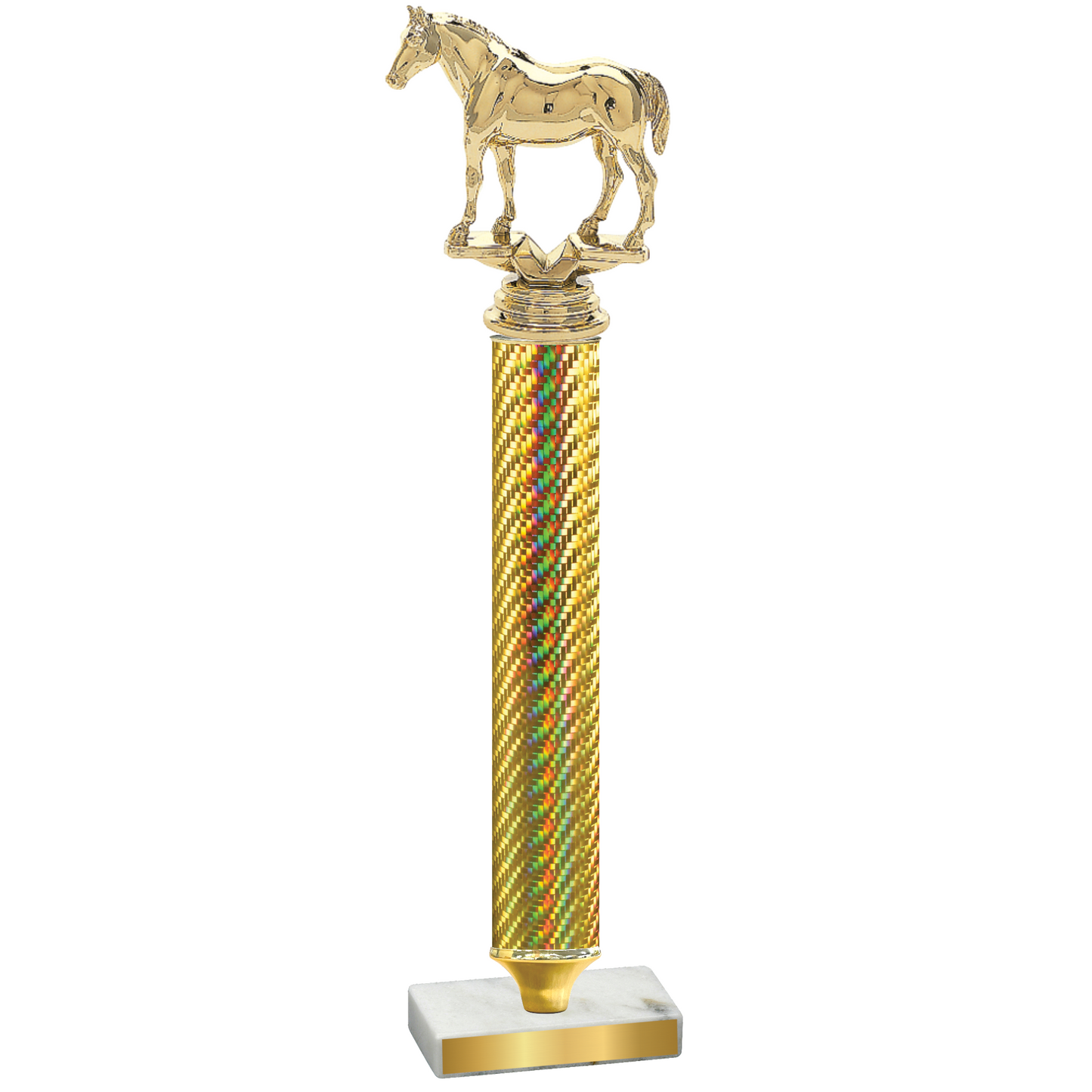 Value Gold Carbon Fiber Horses Trophy