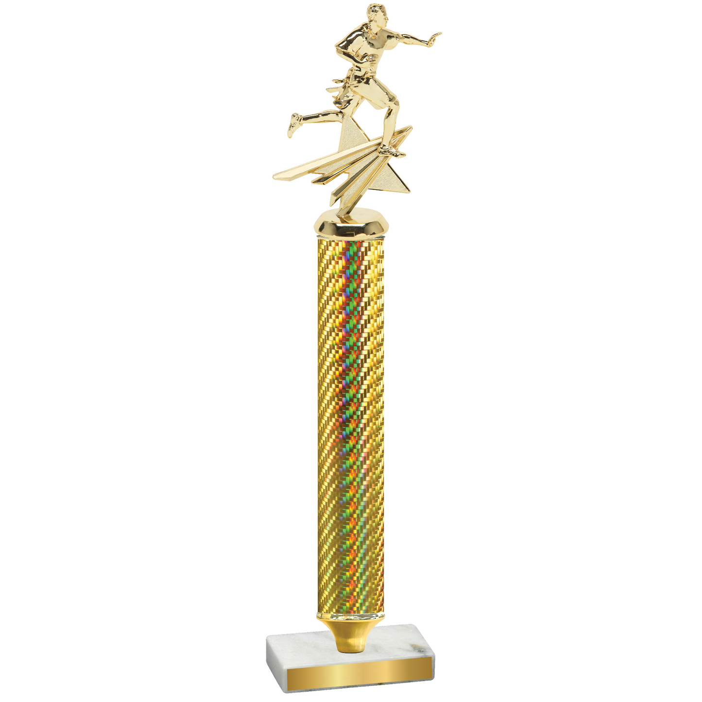 Value Gold Carbon Fiber Flag Football Trophy