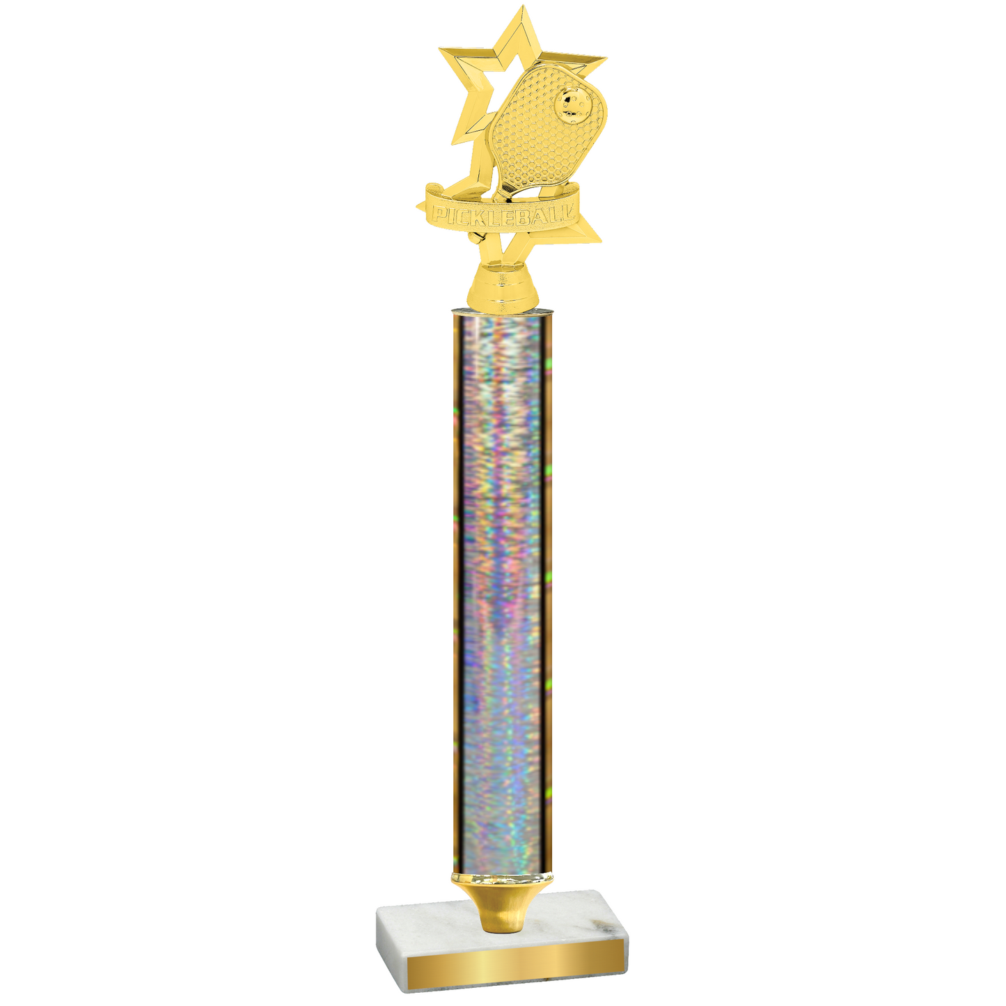 Value Silver Glacier Pickleball Trophy