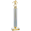 Value Silver Carbon Fiber Soccer Trophy