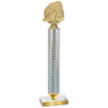 Value Silver Carbon Fiber Soccer Trophy