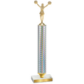 Value Silver Carbon Fiber Cheerleading Trophy