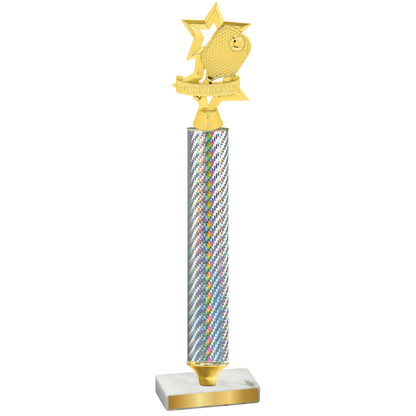 Value Silver Carbon Fiber Pickleball Trophy