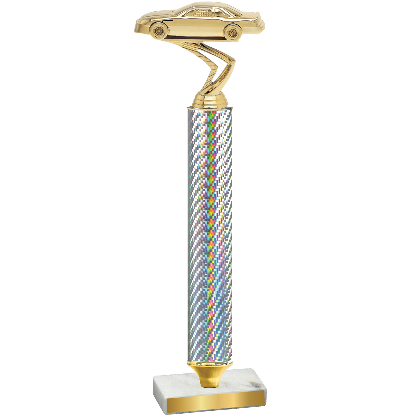 Value Silver Carbon Fiber Cars Trophy