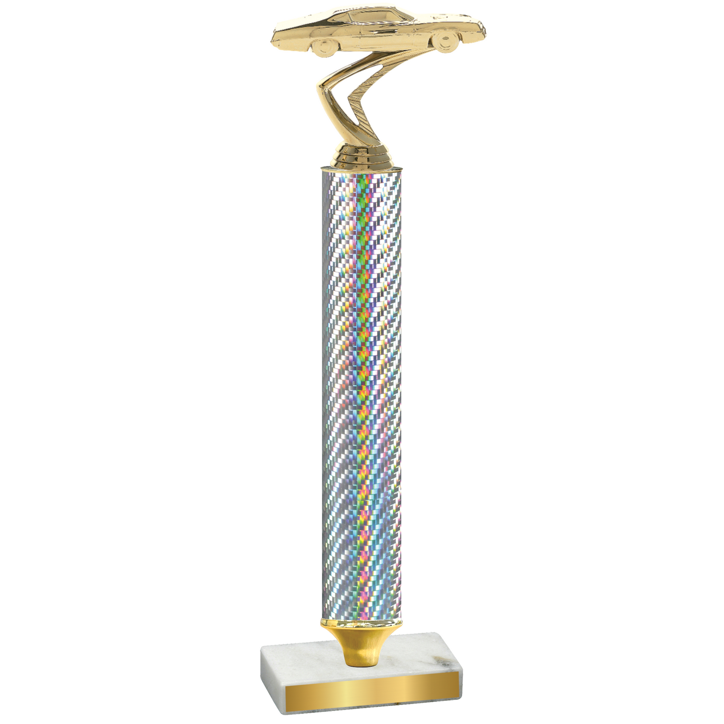 Value Silver Carbon Fiber Cars Trophy